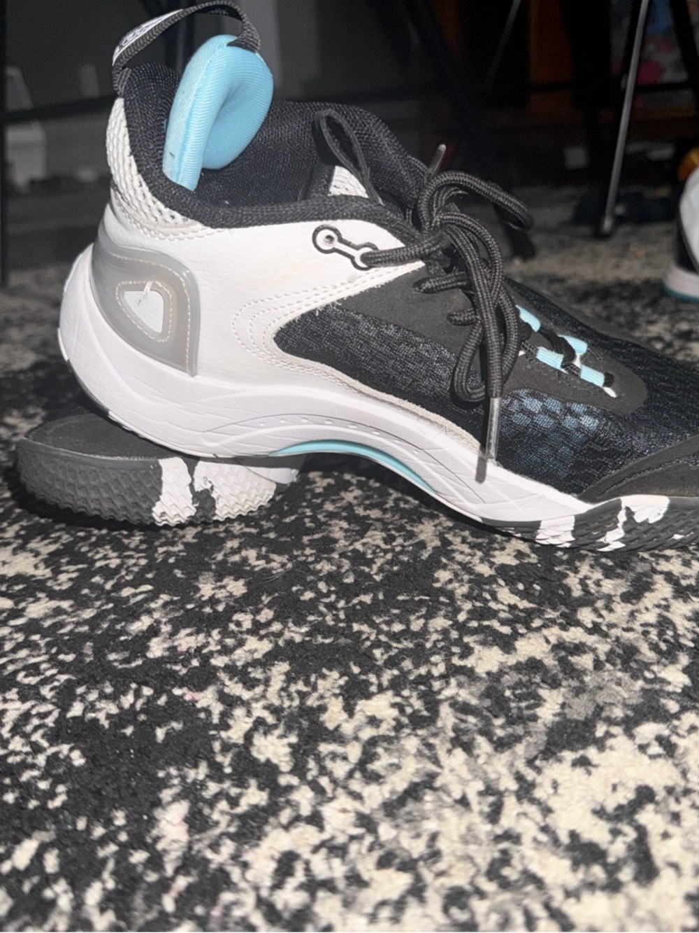 And1 Black White Light Blue Kids' Sneakers